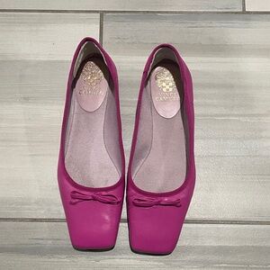 Vince Camuto Fuchsia Flats with Bow Detail